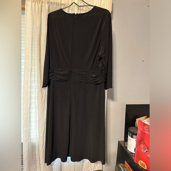 NWT Christopher & Banks ruched waist black dress - Picture 5 of 6